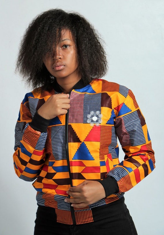 Kente bomber jacket best sale