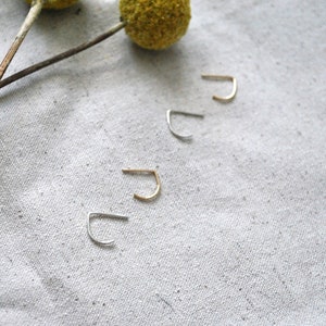 Mini Hug Earrings, Suspender Earring, Small Threader Earring, Open Hoop Earring, Mini Hoop, Dainty Earring, Minimalist