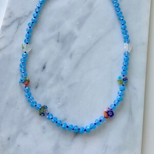 Beaded Necklace | Glass Heart Beaded Necklace