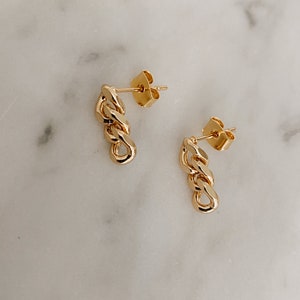 Tripple Link Studs | Chain link Earrings | Link Earrings