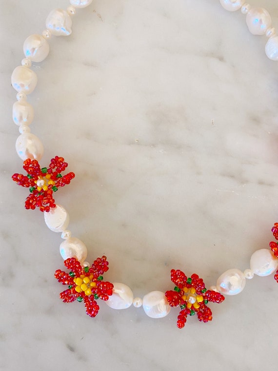 Sunflower Choker Necklace – Pink & Navy Boutique