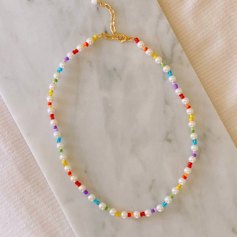 Faux Pearl Wrap Necklace 28” (56” around) main image 0