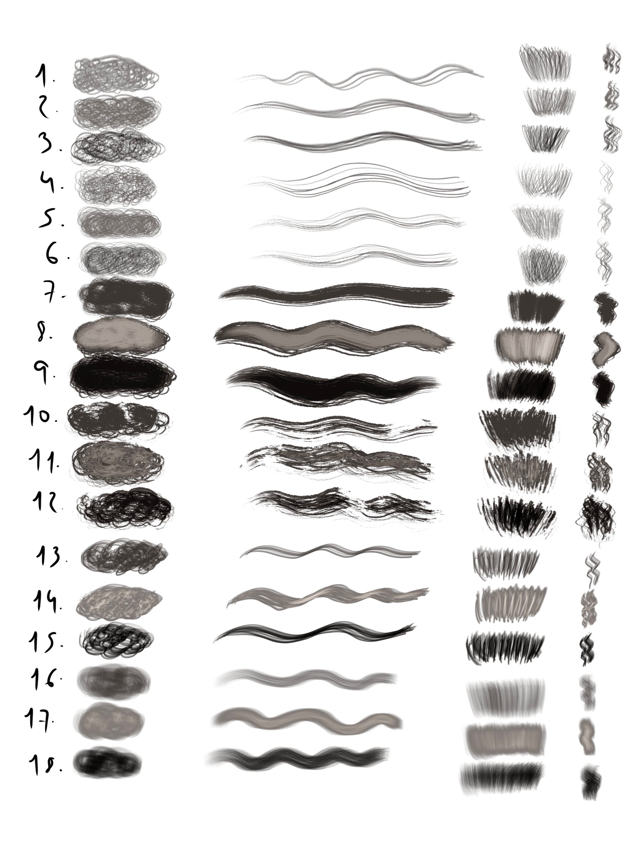 Procreate hair brush / procreate brush / procreate hair Etsy