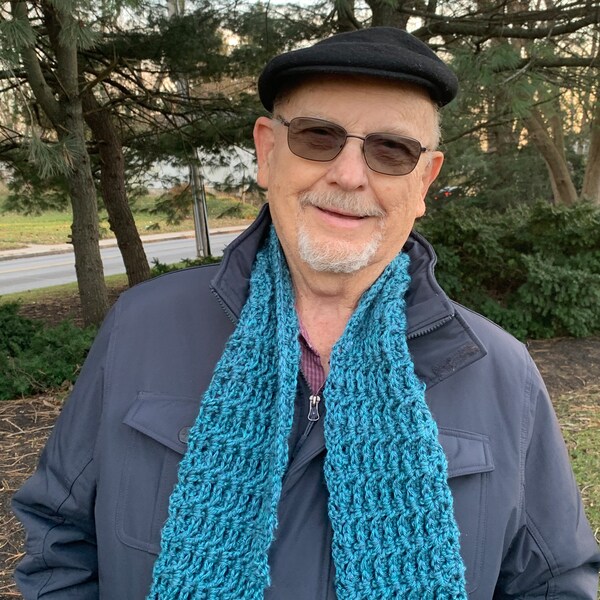 Teal Blue Scarf Etsy