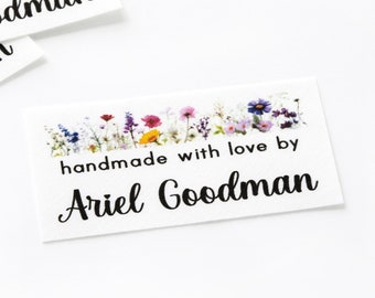 Custom Iron On Clothing Labels, Personalized Tags, or Print Your Own Design, 100% Organic Cotton