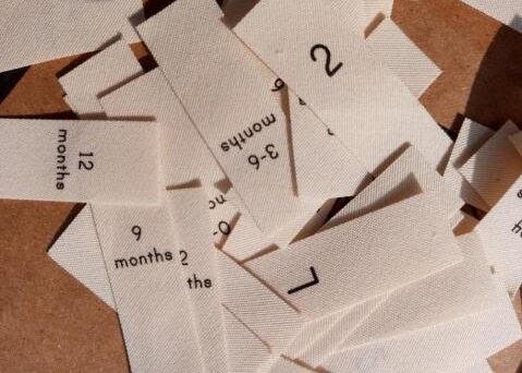 Organic Cotton Size Labels Fast Shipping! custom printed size tags