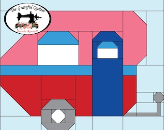 The Happy Glamper Quilt Pattern- GLAMPER BLOCK #1 ONLY