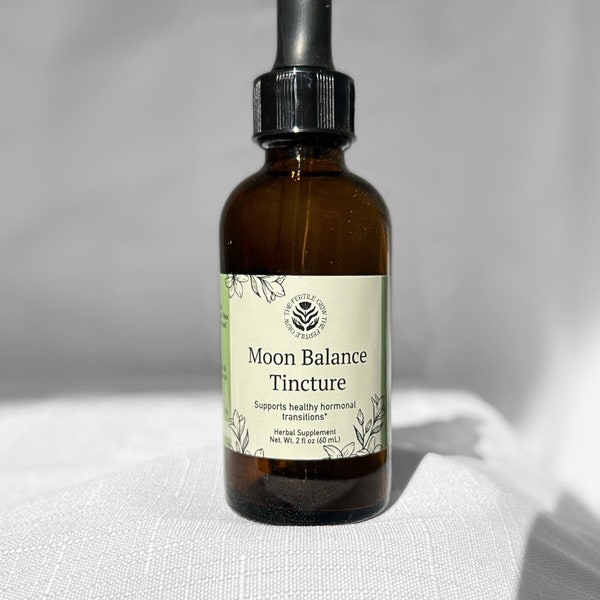 Menopause Tincture | Hormone balance herbal tincture | Moon Balance pms hot flash ease with vitex, hops, red clover | Womens tincture