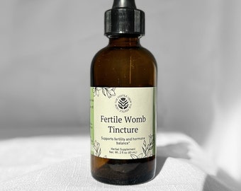 Fertile Womb Herbal Tincture for Female Balance- Fertil!ty Support Herbal Blend w/Shatavari, Red Raspberry Leaf- Hormone Tincture