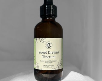 Sweet Dreams Tincture - Potent Herbal Sleep Aid with Sedative & Relaxation Herbs to Promote Deep Sleep - Herbal Sleep Tincture with Lavender