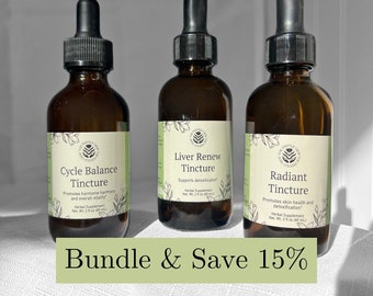 Bundle Tinctures & Save 15%! Mix and Match Set | Herbal tinctures for overall wellbeing