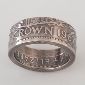 United Kingdom Coin Ring | Half Crown Scotland British Ring | Handmade Ring | Unique gift | Travel Gift