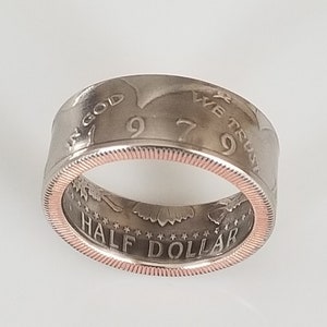 1979 JFK Half Dollar Coin Ring | Kennedy Coin Ring | Münzschmuck | Einzigartiges Geschenk