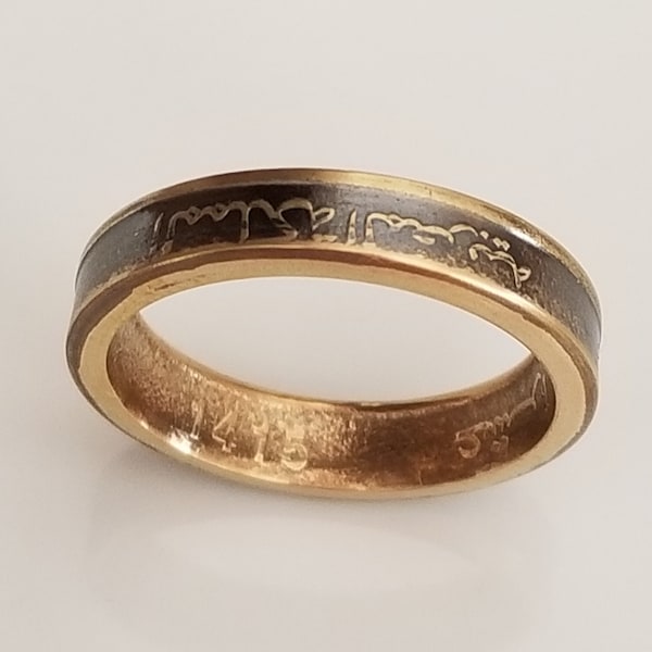 Vintage Morocco Ring |10 Dirhams Moroccan Bi-Metallic Outside Disc Coin | Moroccan Jewelry | Handmade Ring