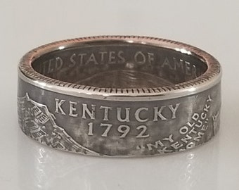 Kentucky Coin Ring | Kentucky Jewelry | Unique Gift | Handmade Ring | Women Ring | Men Ring | Souvenir Item