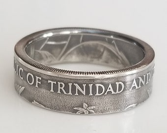 Trinidad And Tobago Coin Ring | Trinidad And Tobago Ring | Unique Gift| Handmade Ring | Travel ring