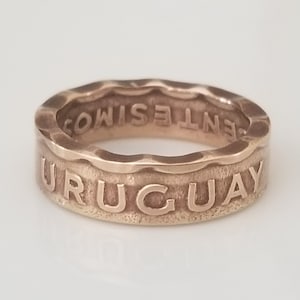 Anillo de monedas de Uruguay / Regalo único / Regalo de viaje