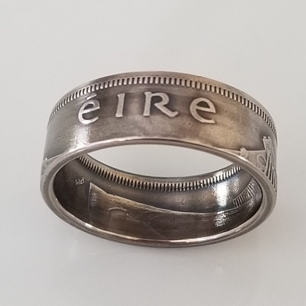 Ireland 2 Shilling Coin Ring | Eire Ring | Handmade Ring | Unique Gift | Travel Gift | Women Ring | Men ring