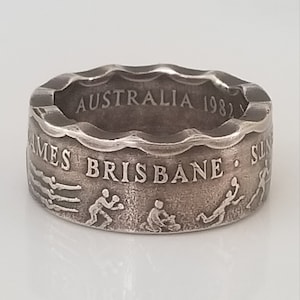 Australia 50 Cent Coin Ring ( Commonwealth Games Brisbane ) | Australia Ring | Handmade Ring | Unique Gift |Travel Gift