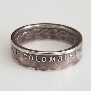 Colombia Coin Ring | 5 Centavos Colombia Coin Ring | Coin Jewelry | Handmade Coin Ring | Colombian Jewelry