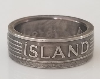 Icelandic Coin Ring | Iceland Island Kronur Ring | Handmade Ring | Travel Gift Unique Gift