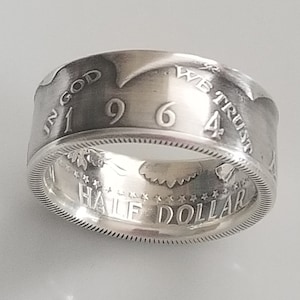 1964 Half Dollar Coin Ring | JFK Half Dollar Ring | Unique Gift