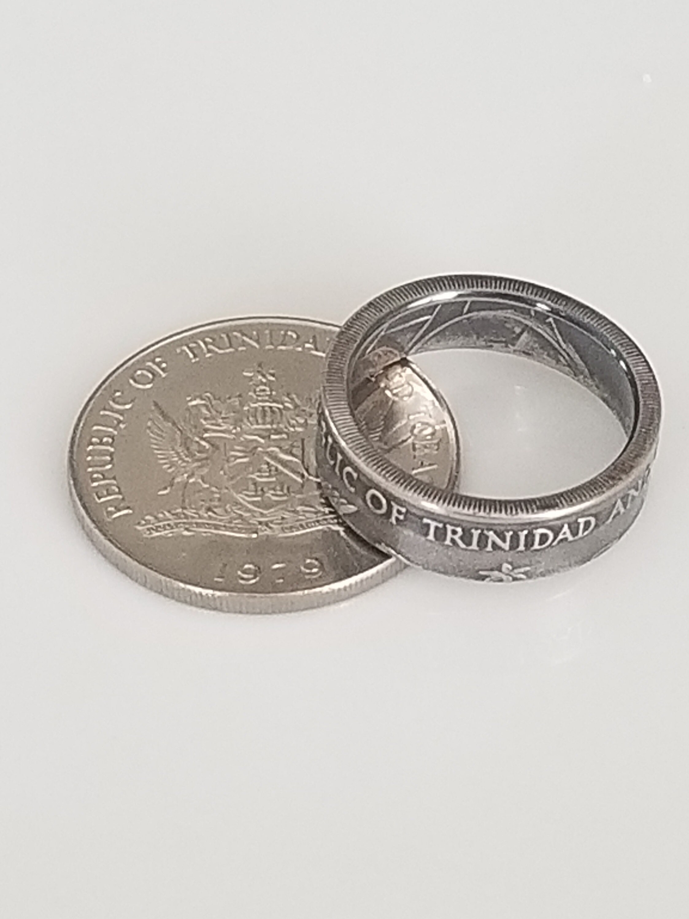 Trinidad and Tobago Coin Ring Trinidad and Tobago Ring Unique Gift Handmade Ring Travel Ring Etsy