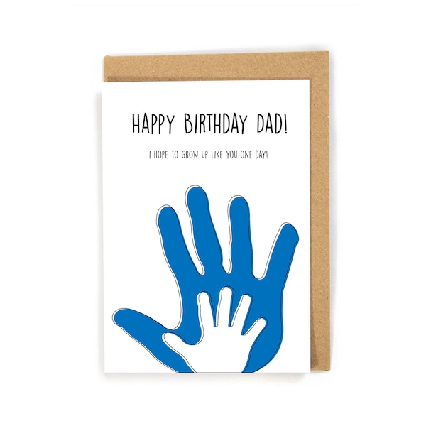 Birthday card from toddler/infant/kid, Daddy birthday card, birthday card for dad from toddler, gift for kid, dad birthday card from baby