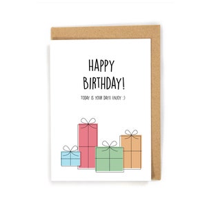 Simple Birthday Cards - Presents, Happy Birthday, Cute and Simple; Custom