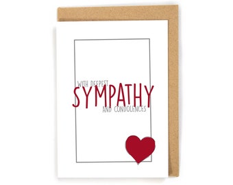 sympathy card, Simple Condolence Card, custom sympathy card, - Sympathy, Blank; Custom