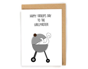 Grilling Father's Day Card, Father's Day Card, Grill Master Father's Day Card, Card, Funny Father's Day Card, Happy Father's Day; Custom