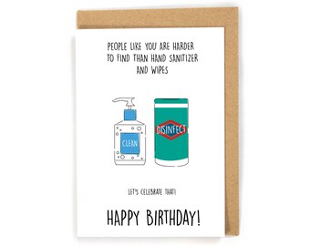 Funny Birthday card, Quarantine Birthday Card, Happy Birthday Card, Drive-By Birthday card, relatable, memorable birthday card; Custom