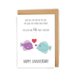 Anniversary card for couples, Funny Anniversary Card, Anniversary card from friend, Anniversary card from parents; custom
