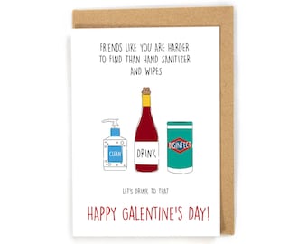 Galentine's Day Card, Happy Galentine's Day Card, Valentine's Day Card for Friend, Happy Valentine's Day Card for Friend