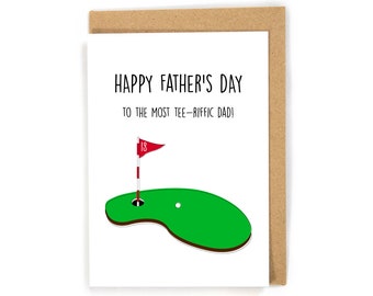 Golf Father's Day Card, Father's Day Card, Father's Day Card for Golfer, Funny Father's Day Card, Card for Dad, Cute Father's Day Card
