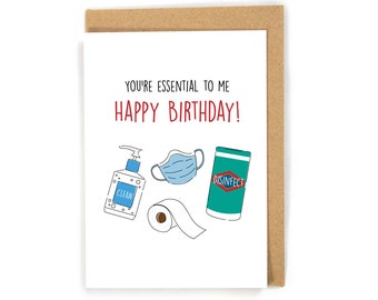 Birthday Card, Funny Birthday Card, Quarantine Birthday Card, Birthday Card for boyfriend/girlfriend/husband/wife/son/daughter/mom/dad