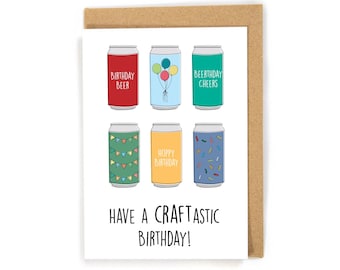 Craft Beer Birthday Card, Funny Birthday Card, Birthday Card, Happy Birthday Card, Beer Birthday Card, Birthday Card for beer lover, beer