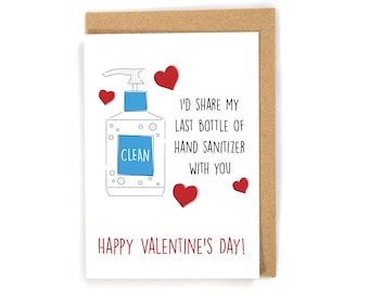 Valentine's Day Card, Happy Valentine's Day Card, Quarantine Valentine's Day Card, Cute Valentine's Day Card, Card for him/her/husband/wife