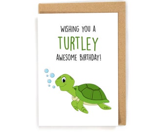 Shellter in Place & Chill Turtle Pun Card