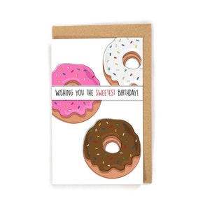 Funny Birthday Card, Birthday Card, Donut Birthday Card, Birthday Card for kid/child, Cute Birthday Card, Happy Birthday Card, Donut Lover