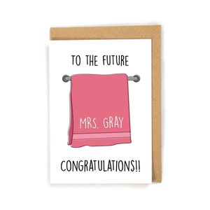 Bridal Shower Card, Custom Future Mrs. Card, Happy Bridal Shower, Custom Wedding Shower Card, Bachelorette Party, Custom Bridal Shower Card