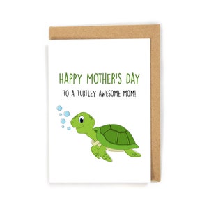 Mother's Day Card, Turtle Mother's Day Card, Cute Mother's Day Card, Simple Mother's Day Card, Mother's Day Card from kids/daughter/son