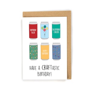 Tarjeta de cumpleaños de cerveza artesanal, tarjeta de cumpleaños divertida, tarjeta de cumpleaños, tarjeta de feliz cumpleaños, tarjeta de cumpleaños de cerveza, tarjeta de cumpleaños para amantes de la cerveza, cerveza