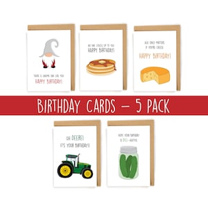 Cute Birthday Card Variety Pack, Pack of Generic Birthday Cards, Happy Birthday Cards, Cute birthday cards, Pack of Birthday Cards