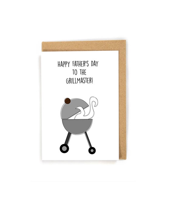 Grilling Father's Day Card Father's Day Card Grill Etsy
