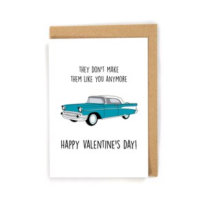 Classic Car Valentines Day Card, Funny Valentines Day Card, Unique ...