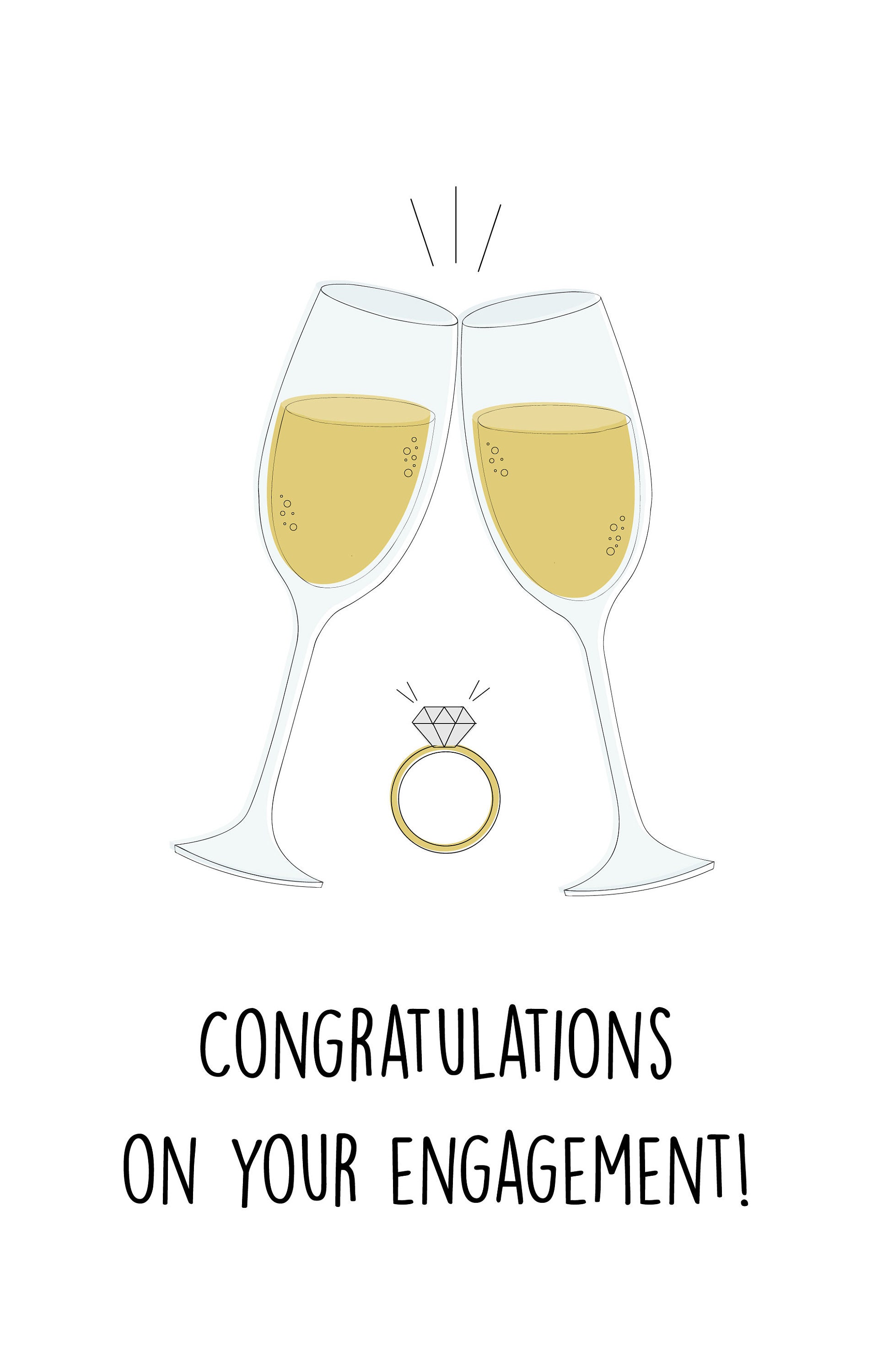 Engagement Card Congratulations on Your Engagement Card | Etsy UK