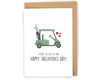 Golf Valentines Day Card, Happy Valentines Day Card, Valentines Day Card for Golf Lover, Funny Golf Valentines Day Card, Golf card