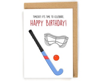 Field Hockey Birthday Card, Sports Birthday Card, Field Hockey Card, Happy Birthday Card for Field Hockey Player, Birthday Card for Daughter