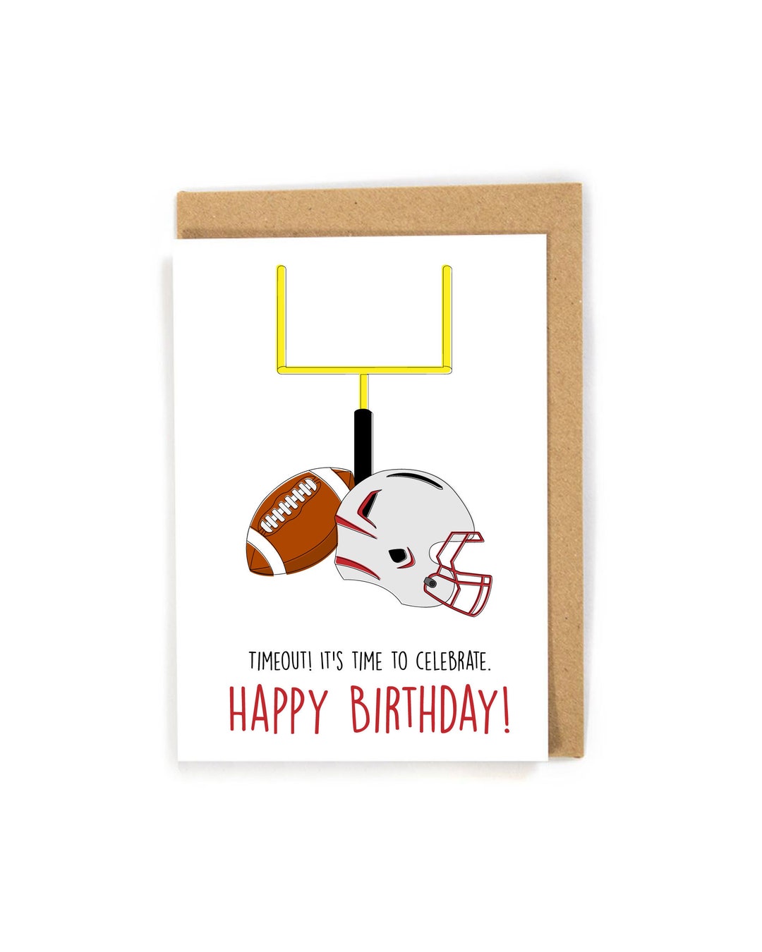 Football Birthday Card, Funny Birthday Birthday Card, Birthday Card for